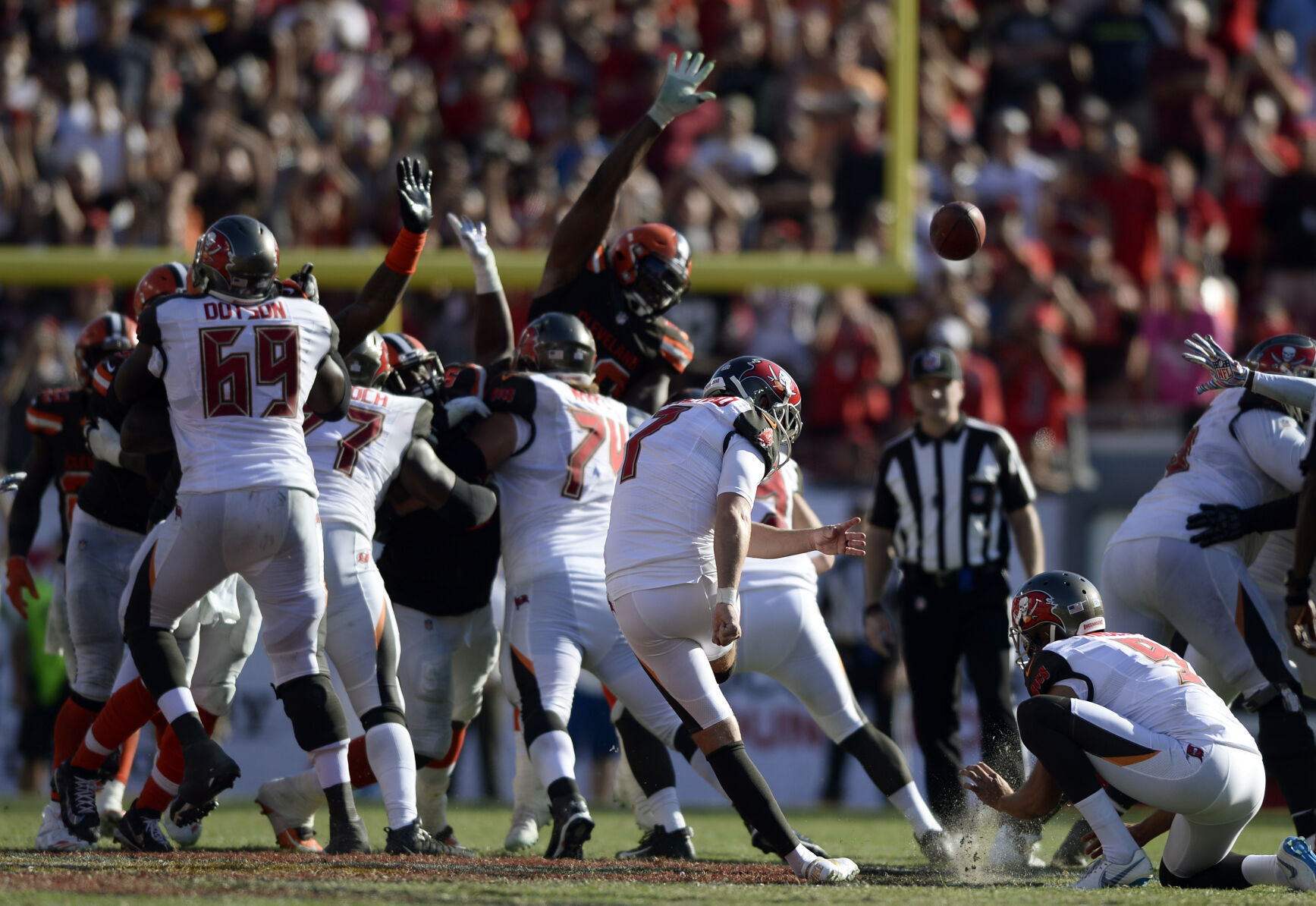 2018: Bucs' Chandler Catanzaro kicks a 59-yard field goal, the longest ever in overtime